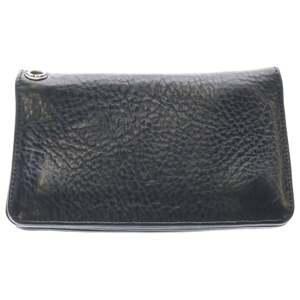 Chrome Hearts Cross Ball Button Leather Wallet Snake Black — view 2