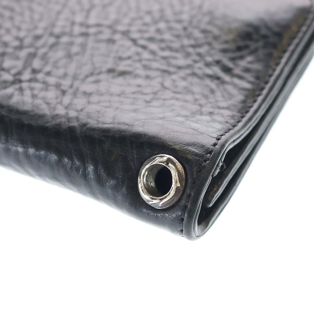 Chrome Hearts Cross Ball Button Leather Wallet Snake Black — view 6
