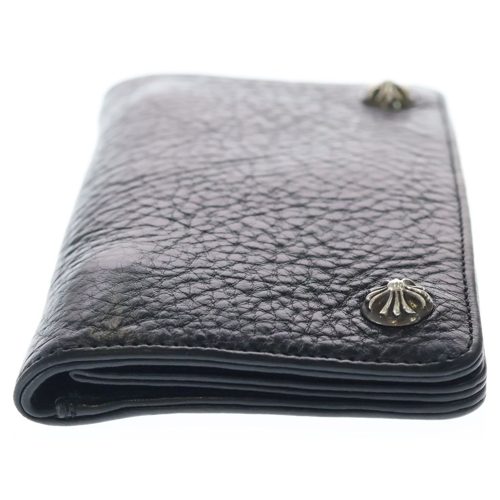 Chrome Hearts Cross Ball Button Leather Wallet Snake Black — view 3