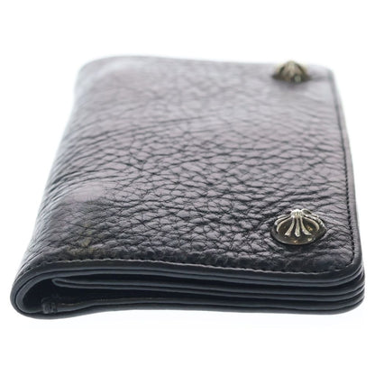 Chrome Hearts Cross Ball Button Leather Wallet Snake Black — view 3