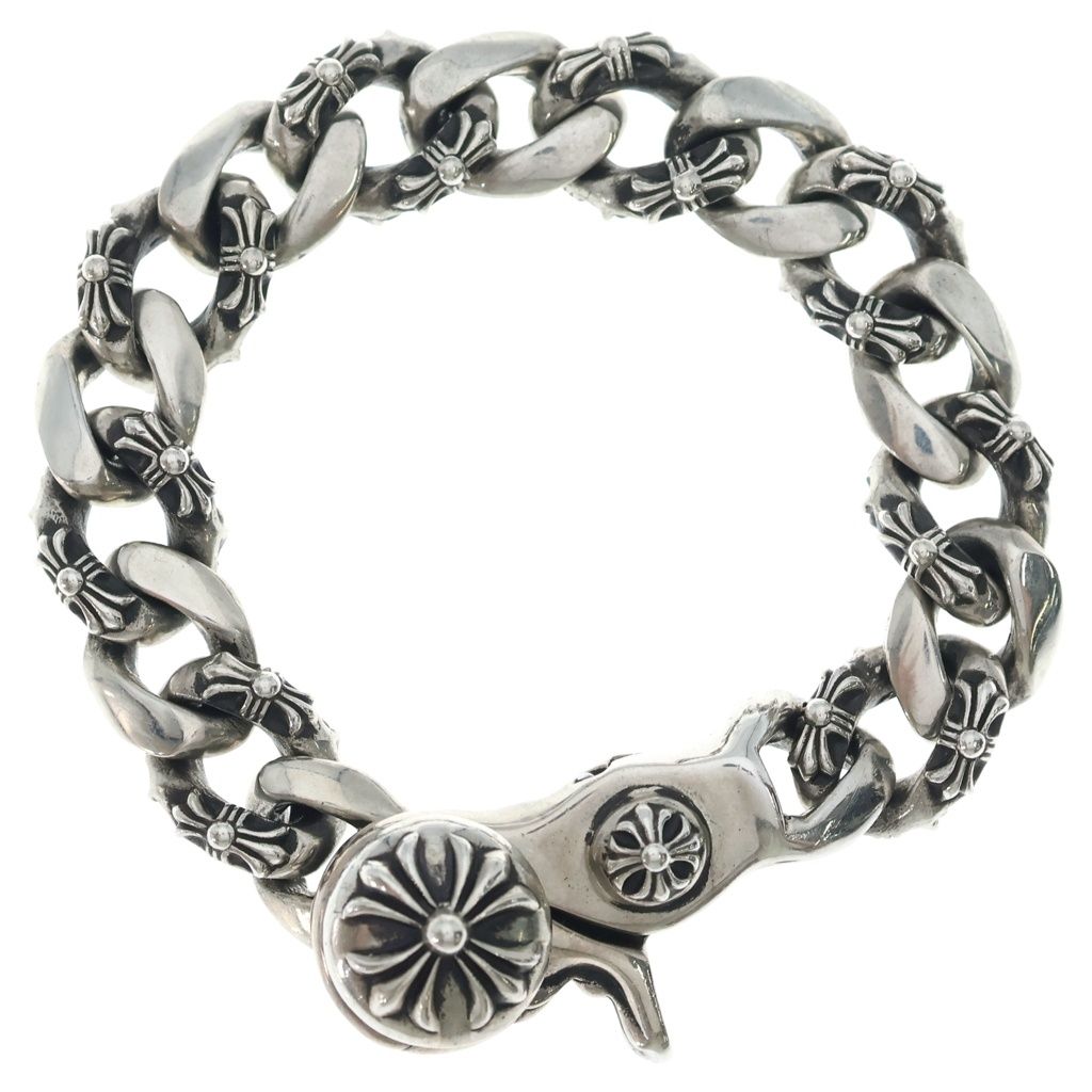 Chrome Hearts Fncy Chn Lnk Fancy Link Clip Bracelet 13 Links Silver