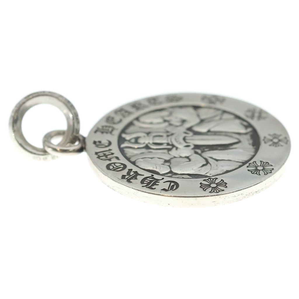 Chrome Hearts Chrm Angl Mdl LG Large Angel Medal Pendant Silver — view 4