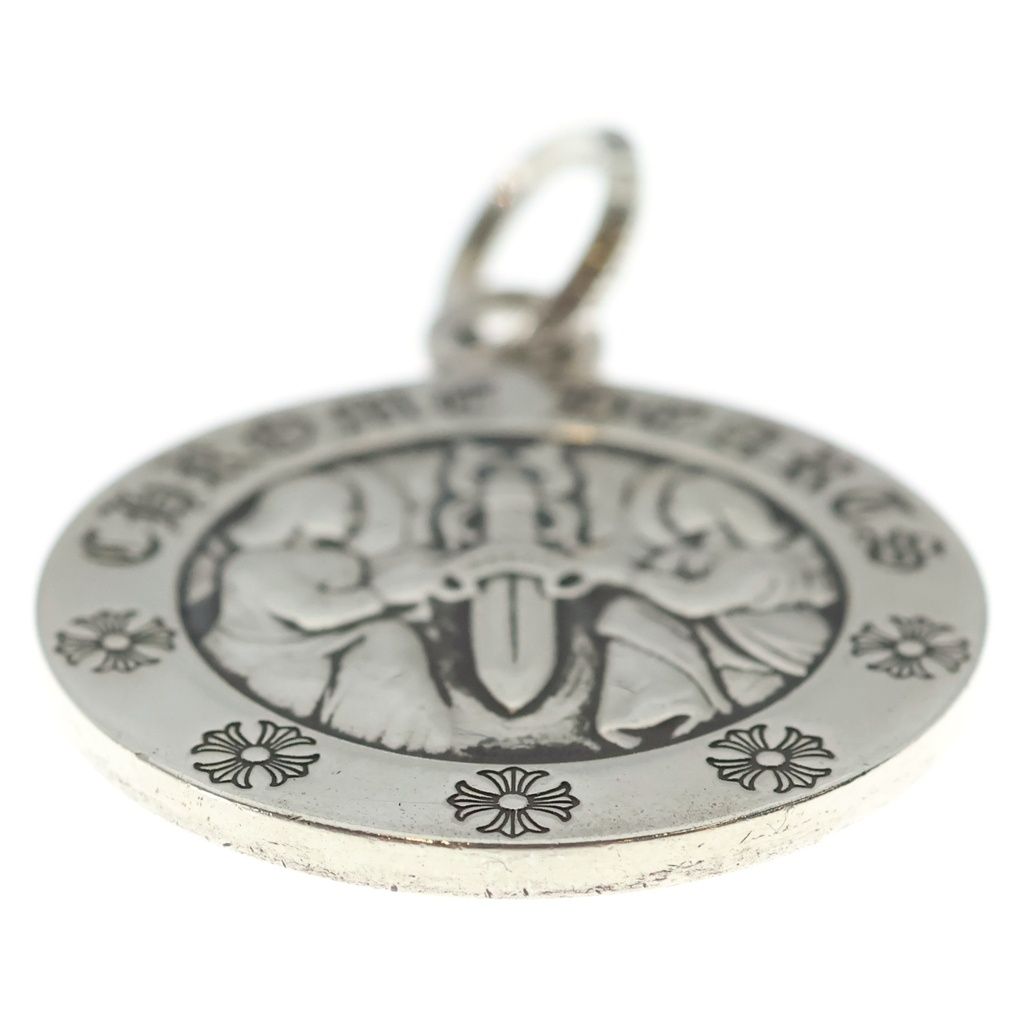 Chrome Hearts Chrm Angl Mdl LG Large Angel Medal Pendant Silver — view 5