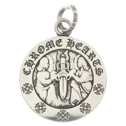 Chrome Hearts Chrm Angl Mdl LG Large Angel Medal Pendant Silver