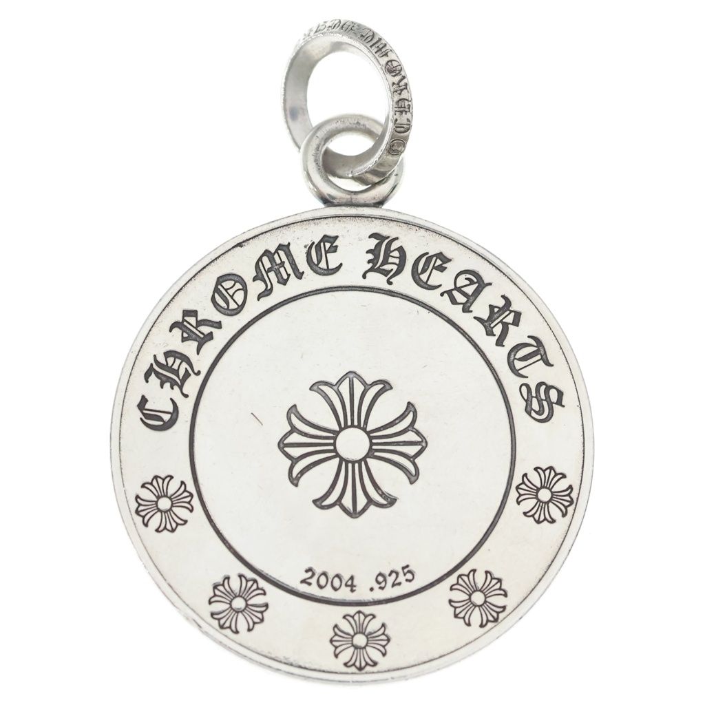 Chrome Hearts Chrm Angl Mdl LG Large Angel Medal Pendant Silver — view 2