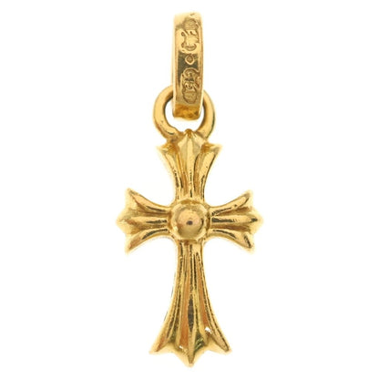 Chrome Hearts 22k Crs Baby Fat P Dia Fat Cross Pave Diamond Pendant Gold — view 2