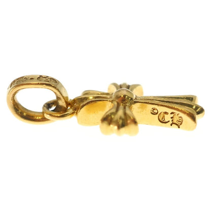 Chrome Hearts 22k Crs Baby Fat P Dia Fat Cross Pave Diamond Pendant Gold — view 4