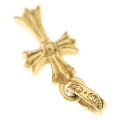 Chrome Hearts 22k Crs Baby Fat P Dia Fat Cross Pave Diamond Pendant Gold — view 6
