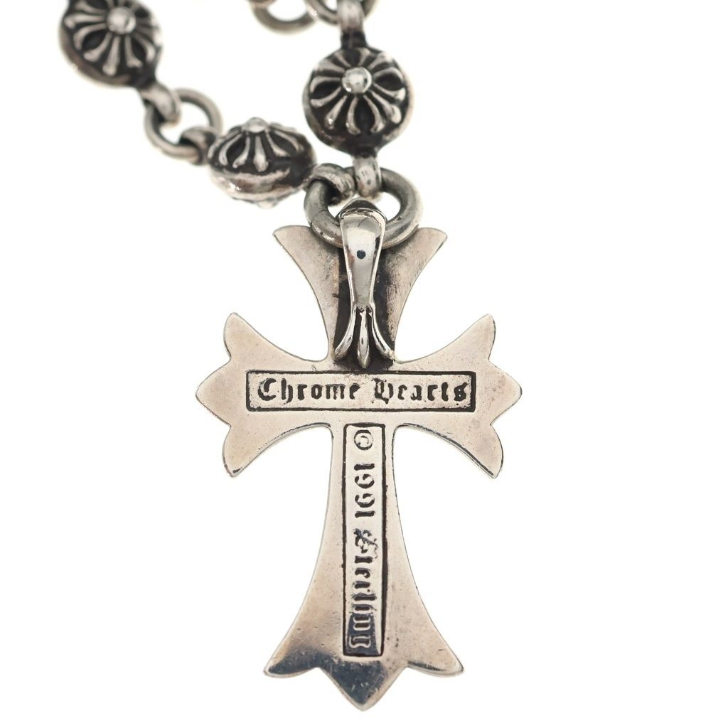 Chrome Hearts 1 Crsbl Chn Sml CH Crs Cross Ball Chain Small CH Necklace Silver — view 5