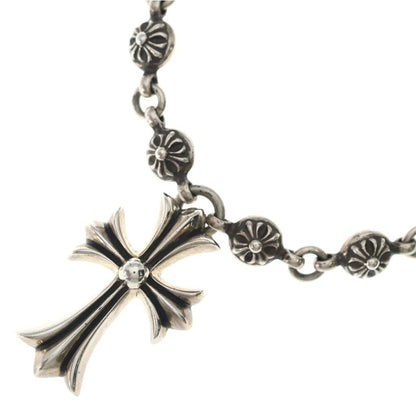 Chrome Hearts 1 Crsbl Chn Sml CH Crs Cross Ball Chain Small CH Necklace Silver