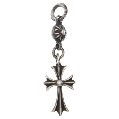 Chrome Hearts Tny CH Crs 1 Ball Tiny CH Cross Charm Pendant Silver