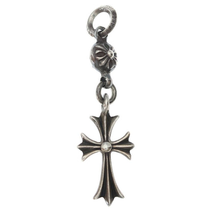 Chrome Hearts Tny CH Crs 1 Ball Tiny CH Cross Charm Pendant Silver — view 2