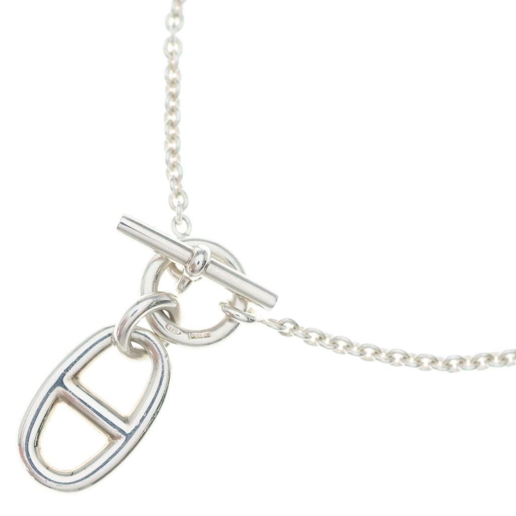 Hermes Chaine D'ancre Amulet Necklace Silver