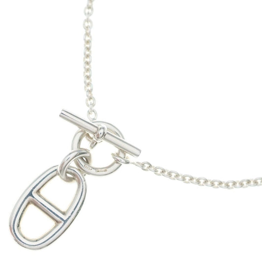 Hermes Chaine D'ancre Amulet Necklace Silver