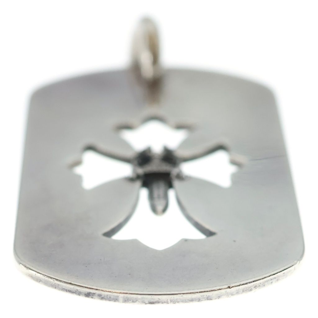 Chrome Hearts D Tag Lrg Cross Dagg Cutout Dagger Large Dog Tag Pendant Silver