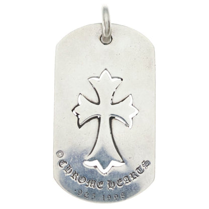 Chrome Hearts D Tag Lrg Cross Dagg Cutout Large Pendant Silver — view 2