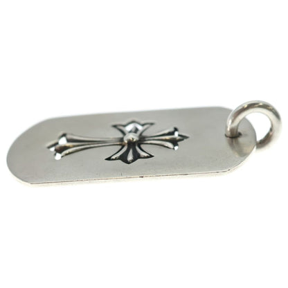 Chrome Hearts D Tag Lrg Cross Dagg Cutout Large Pendant Silver — view 3