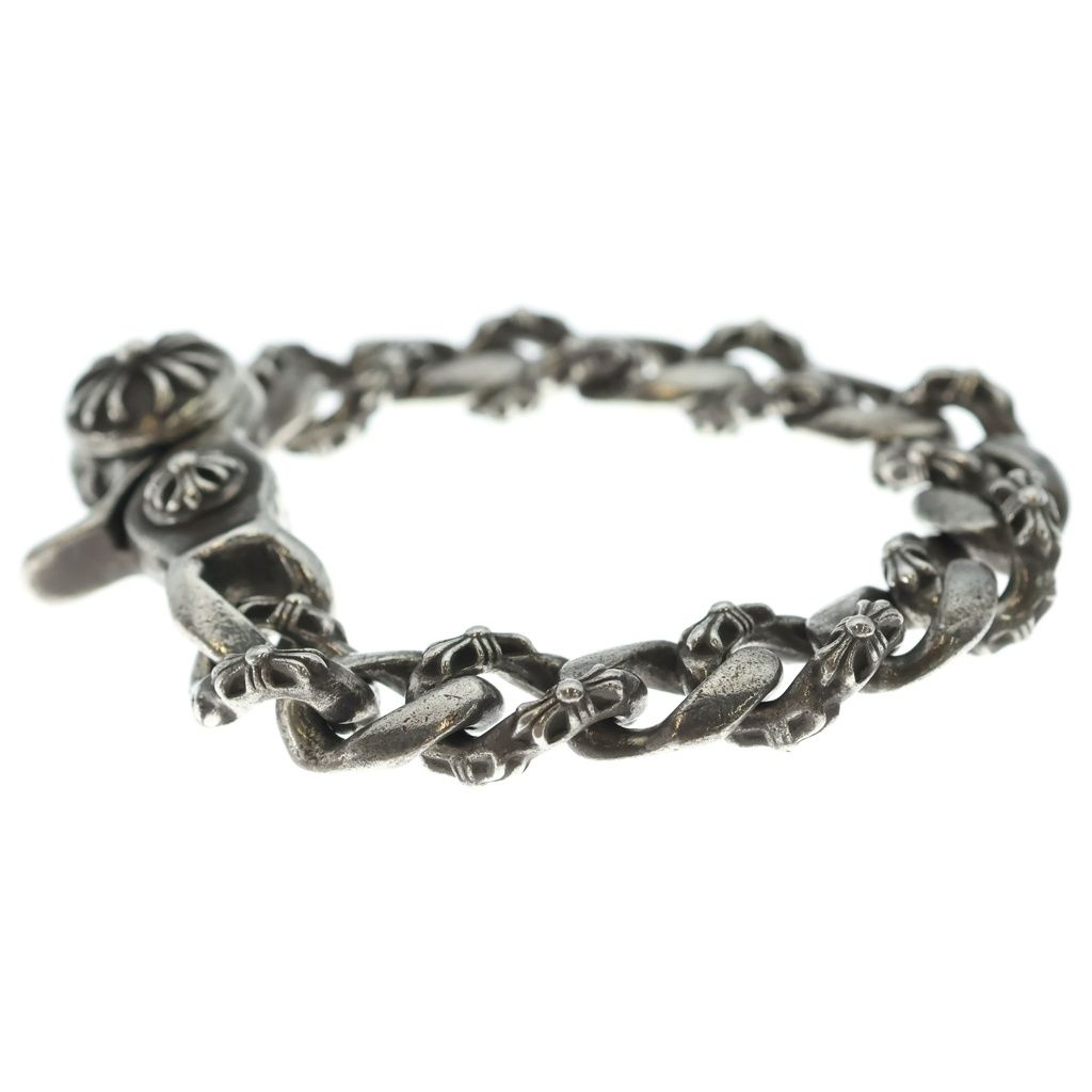 Chrome Hearts Fncy Chn Lnk Fancy Link Clip Bracelet 15 Links Silver — view 4