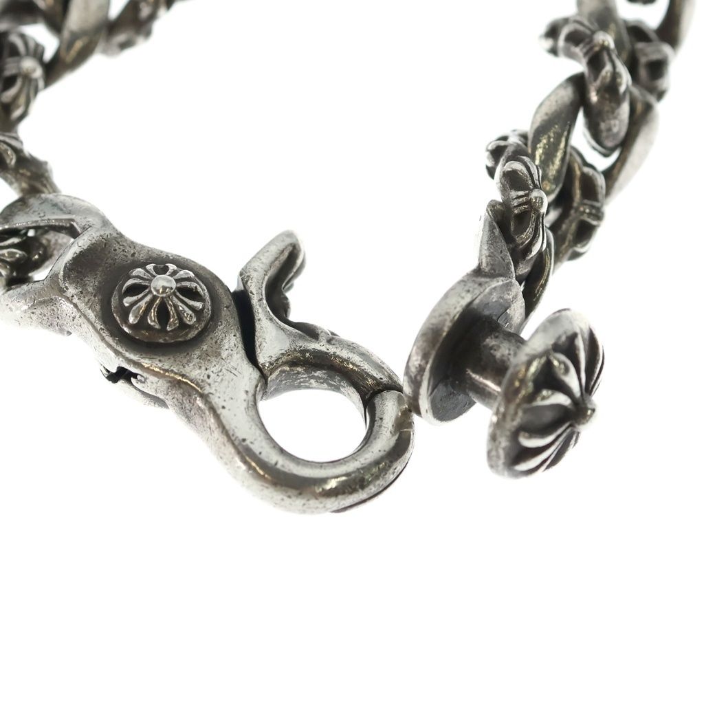 Chrome Hearts Fncy Chn Lnk Fancy Link Clip Bracelet 15 Links Silver — view 6