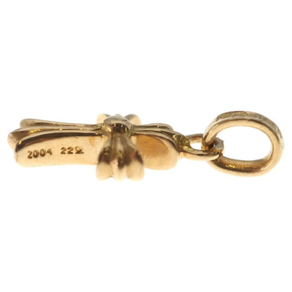 Chrome Hearts 22k Crs Baby Fat P Dia Fat Cross Pave Diamond Pendant Gold — view 3