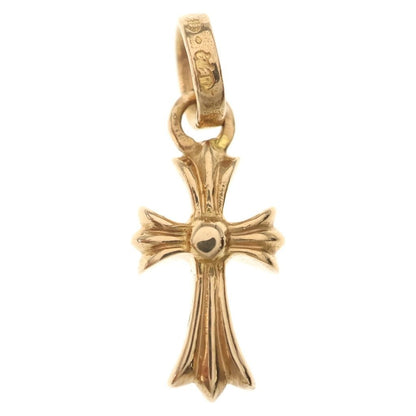 Chrome Hearts 22k Crs Baby Fat P Dia Fat Cross Pave Diamond Pendant Gold — view 2