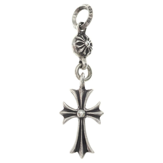 Chrome Hearts Tny CH Crs 1 Ball Tiny CH Cross Charm Pendant Silver