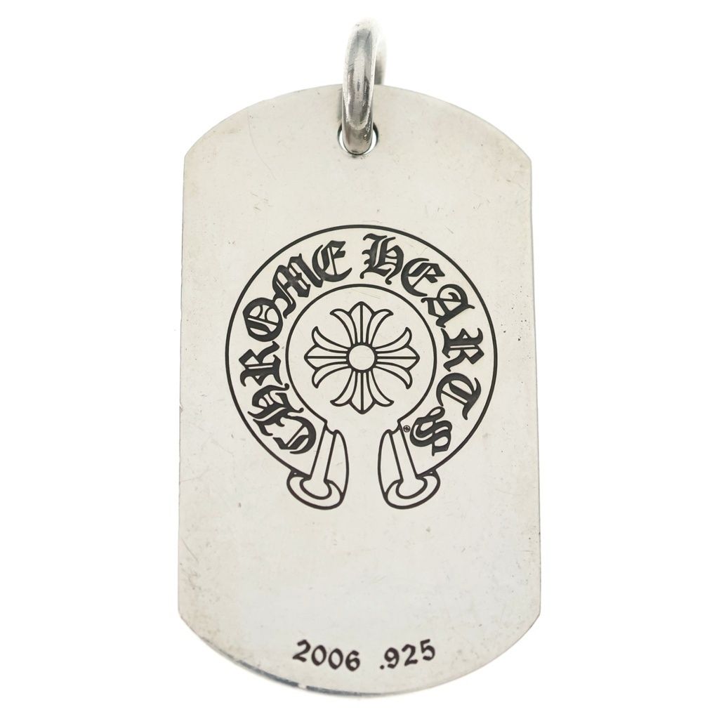 Chrome Hearts D Tag Lrg Ltd Honolulu Limited Large Dog Tag Pendant Silver — view 2