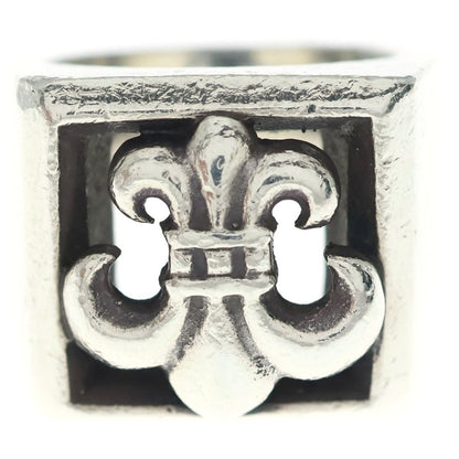 Chrome Hearts Letter Block BS Flare Ring Silver — view 4