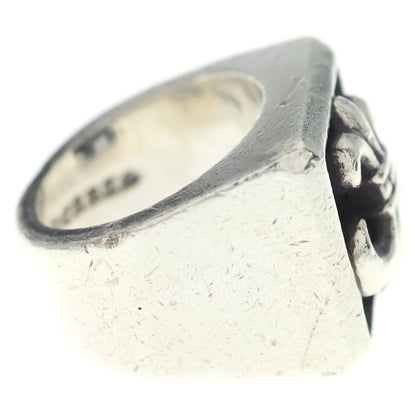 Chrome Hearts Letter Block BS Flare Ring Silver — view 3