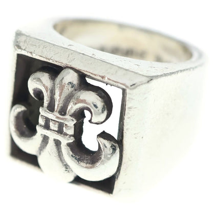 Chrome Hearts Letter Block BS Flare Ring Silver