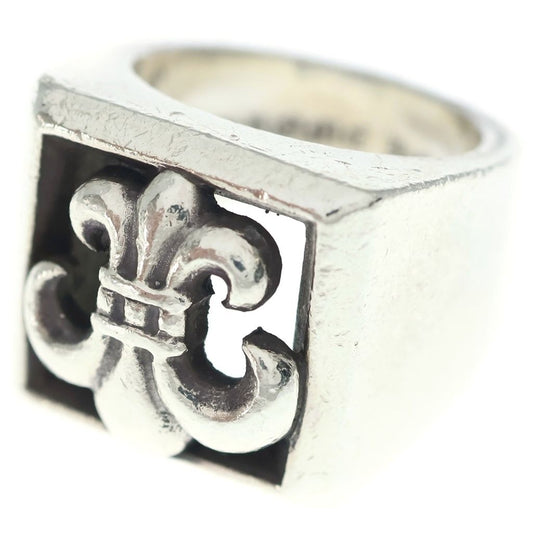 Chrome Hearts Letter Block BS Flare Ring Silver
