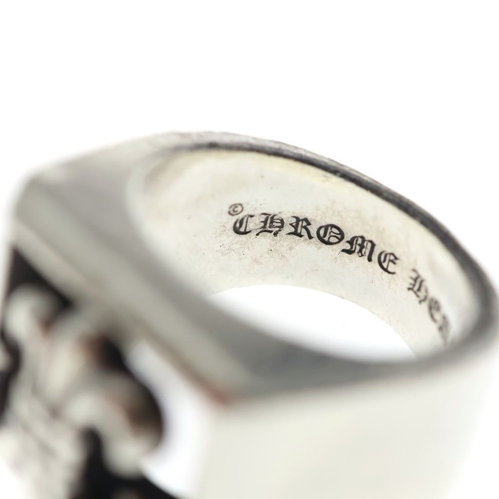 Chrome Hearts Letter Block BS Flare Ring Silver — view 5