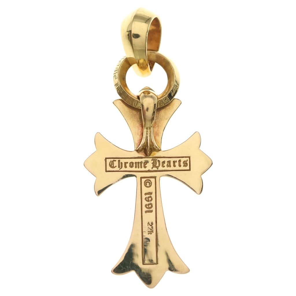 Chrome Hearts 22k CH Crs Sml Wbale P Dia Small CH Cross Bail Pave Diamond — view 2