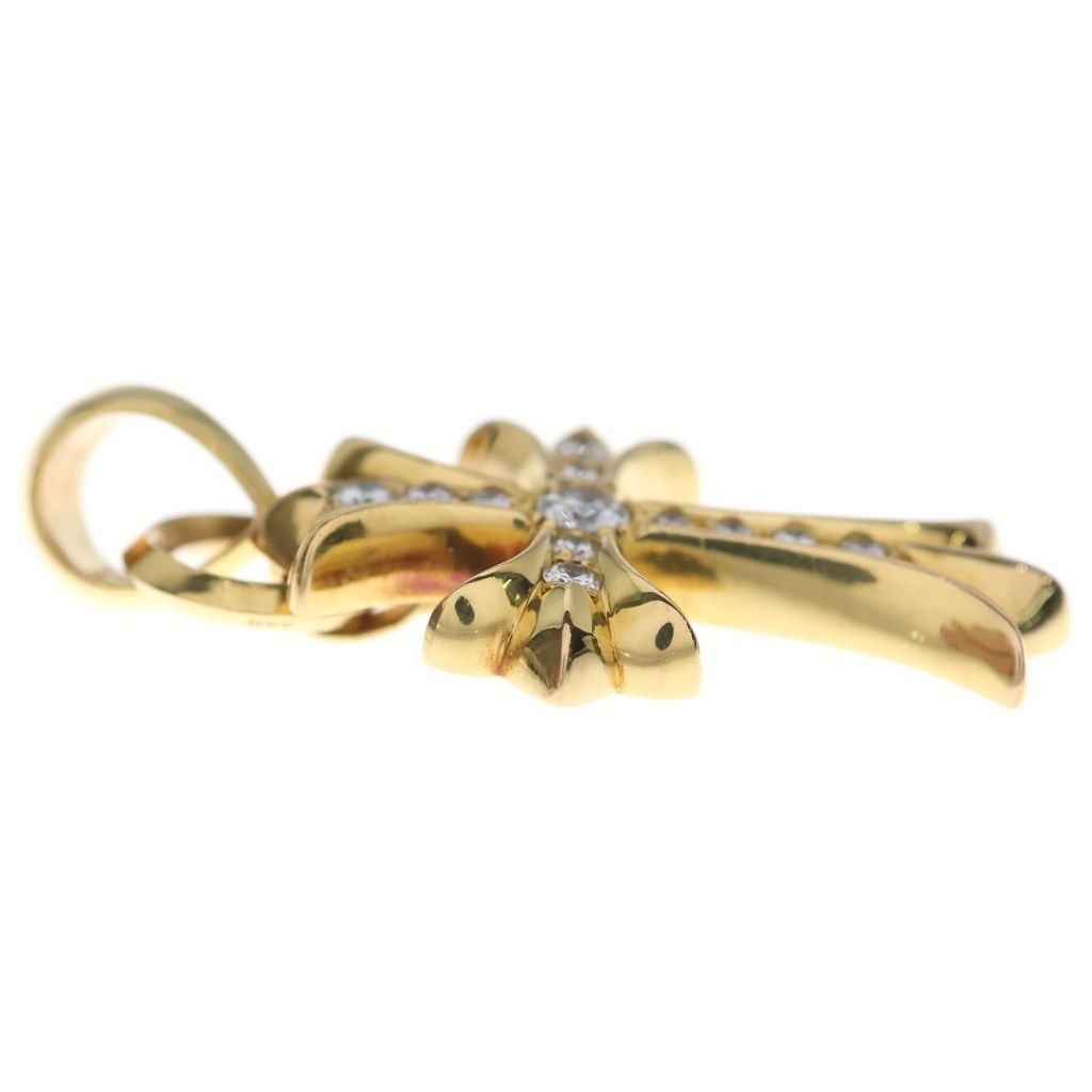 Chrome Hearts 22k CH Crs Sml Wbale P Dia Small CH Cross Bail Pave Diamond — view 4