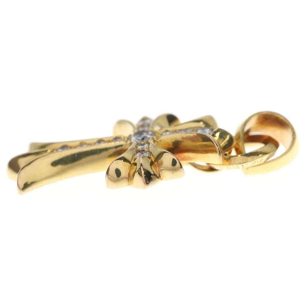 Chrome Hearts 22k CH Crs Sml Wbale P Dia Small CH Cross Bail Pave Diamond — view 3