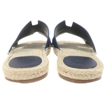 Hermes Antigua Espadrilles Sandals Navy Beige — view 3