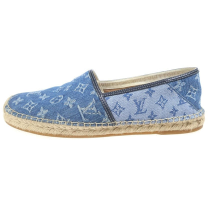 Louis Vuitton Espadrilles Monogram Denim Low Cut Sneakers Slip on Indigo