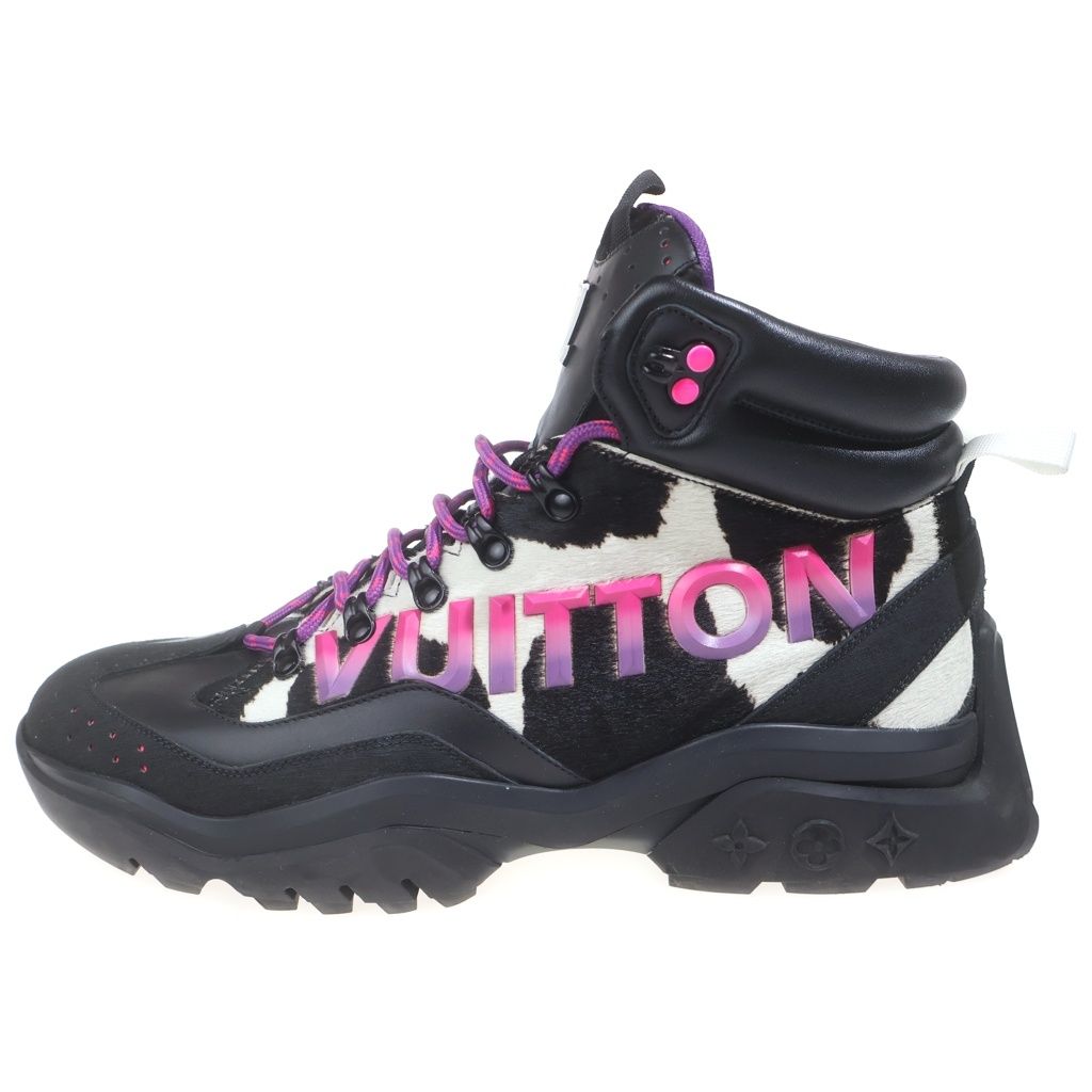 Louis Vuitton Millennium Line Ankle Boots High Cut Shoes Black