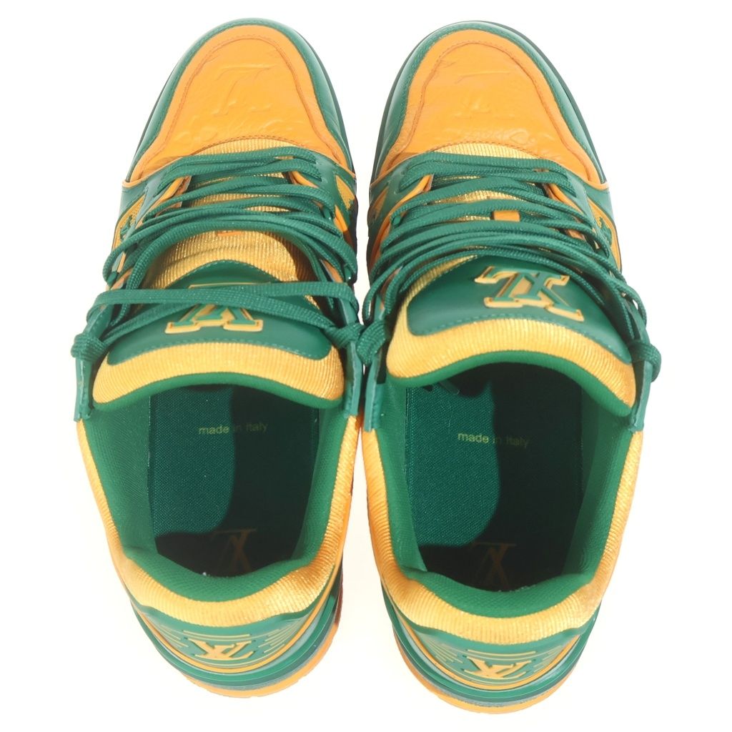 Louis Vuitton LV Trainer Sneaker LV Low Cut Sneakers Orange Green — view 4