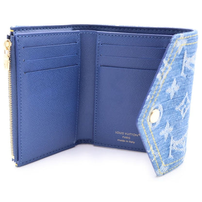 Louis Vuitton Monogram Denim Portefeuille Victorine Compact Wallet Trifold — view 4