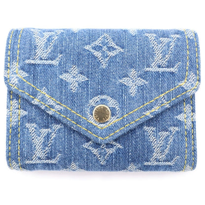 Louis Vuitton Monogram Denim Portefeuille Victorine Compact Wallet Trifold