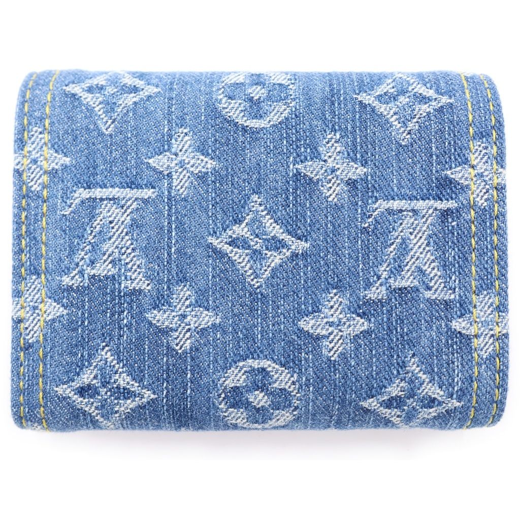 Louis Vuitton Monogram Denim Portefeuille Victorine Compact Wallet Trifold — view 2