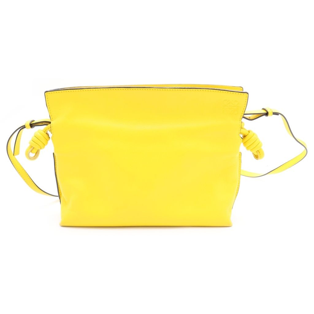 Loewe Mini Flamenco Clutch In Nappa Mini Calfskin Shoulder Bag Yellow