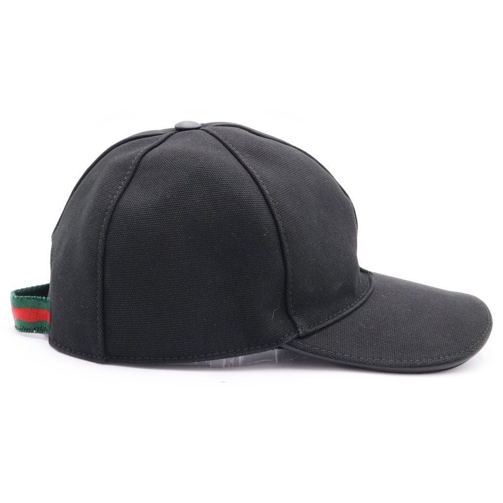 Gucci Interlocking Sherry Line Cap Baseball Cap Hat Black — view 3