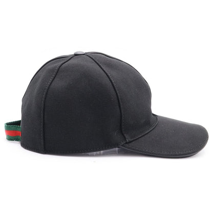 Gucci Interlocking Sherry Line Cap Baseball Cap Hat Black — view 3