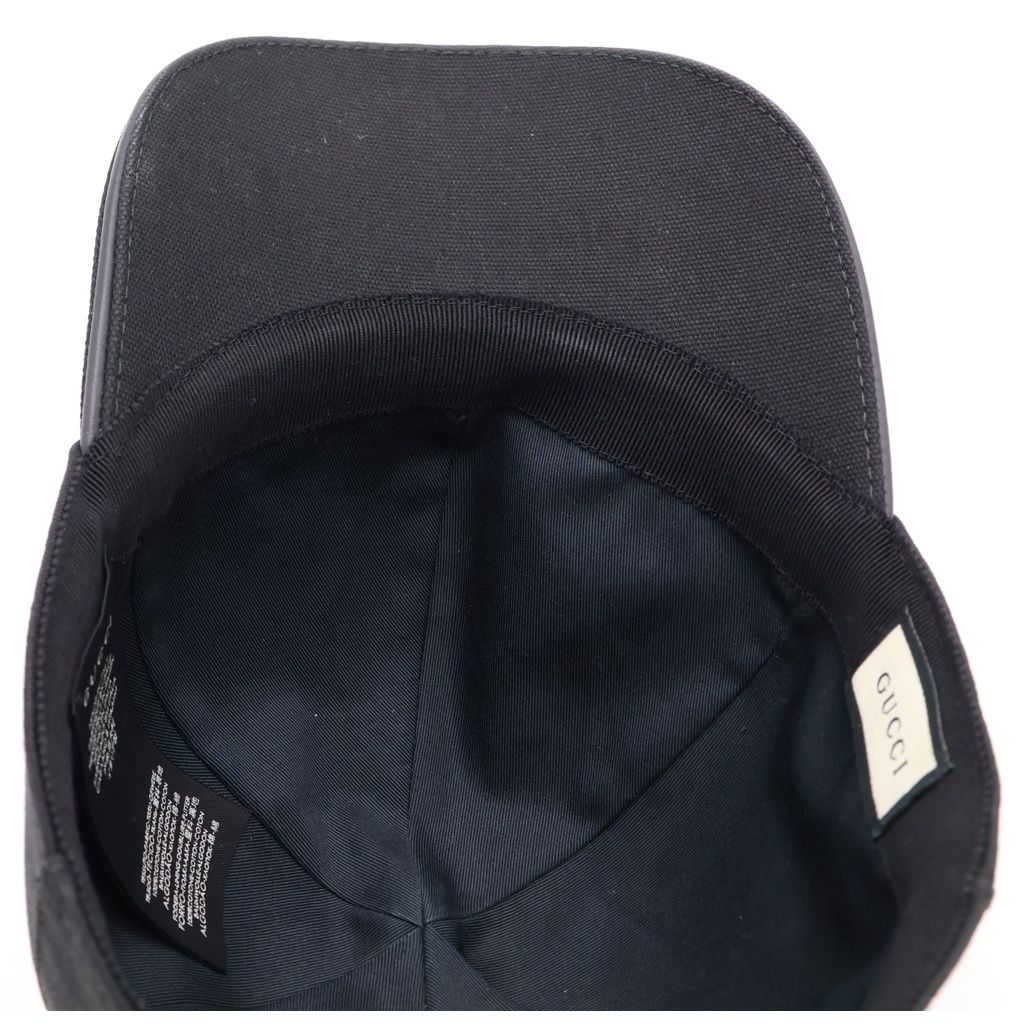 Gucci Interlocking Sherry Line Cap Baseball Cap Hat Black — view 5