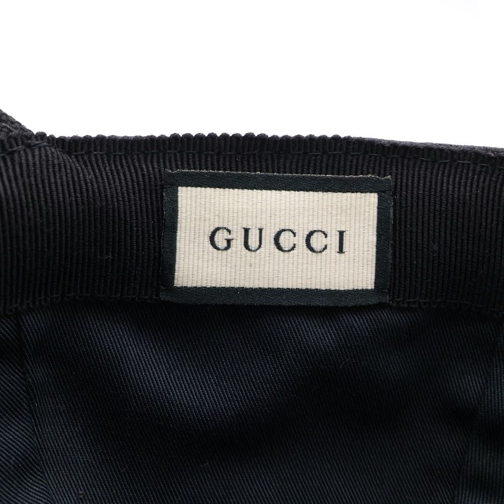 Gucci Interlocking Sherry Line Cap Baseball Cap Hat Black — view 7