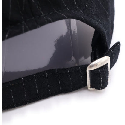 Celine Logo Stripe Baseball Cap Hat Black — view 6