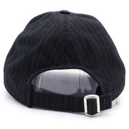 Celine Logo Stripe Baseball Cap Hat Black — view 2