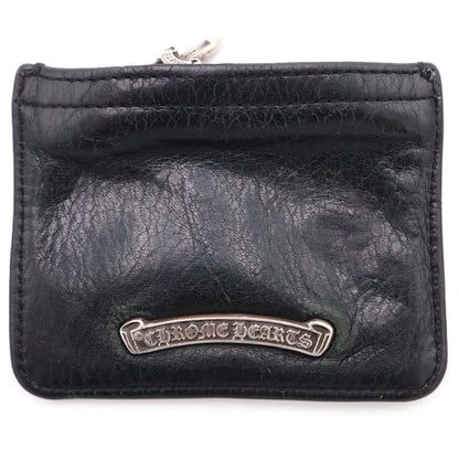 Chrome Hearts Zpr Chng 3 4 Change Purse Zipper Coin Case Black Silver